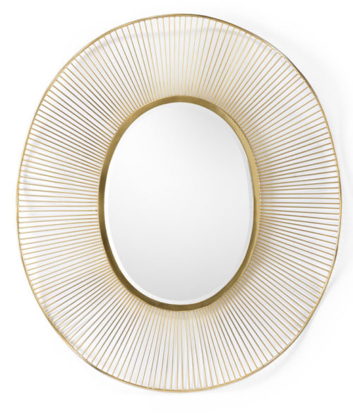 Oval Gold Plated Mirror