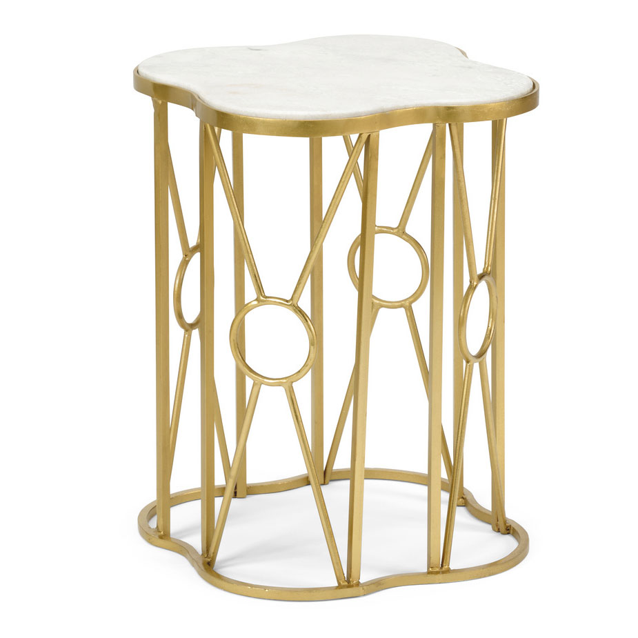 Quatrefoil side store table