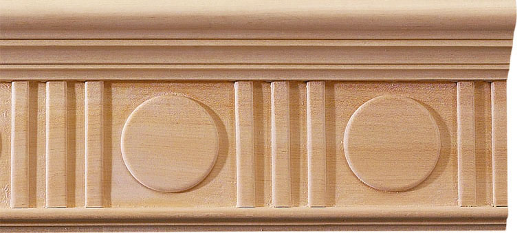 Deco Carved Crown Molding - bass wood