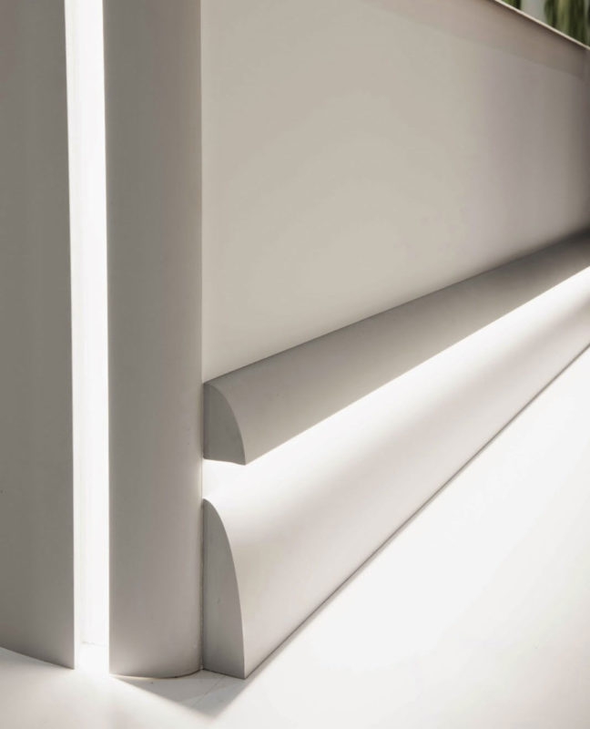 baseboard with indirect lighting; cool interior design ideas; creative interiors inspiration