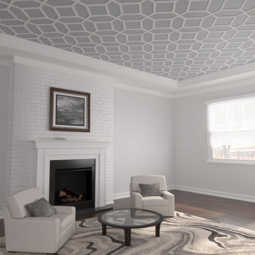 Octagon with Inner Square Pattern Fretwork Ceiling Panel