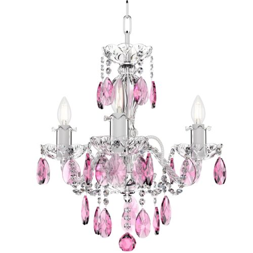 Empire Style 3 Light Authentic Bohemian Crystal Chandelier (Red)