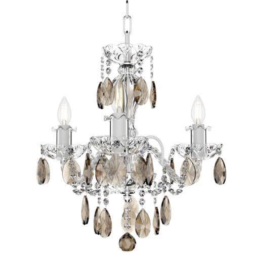 Empire Style 3 Light Authentic Bohemian Crystal Chandelier (Smoke)