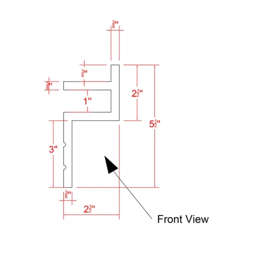Dimensional drawing of molding profile